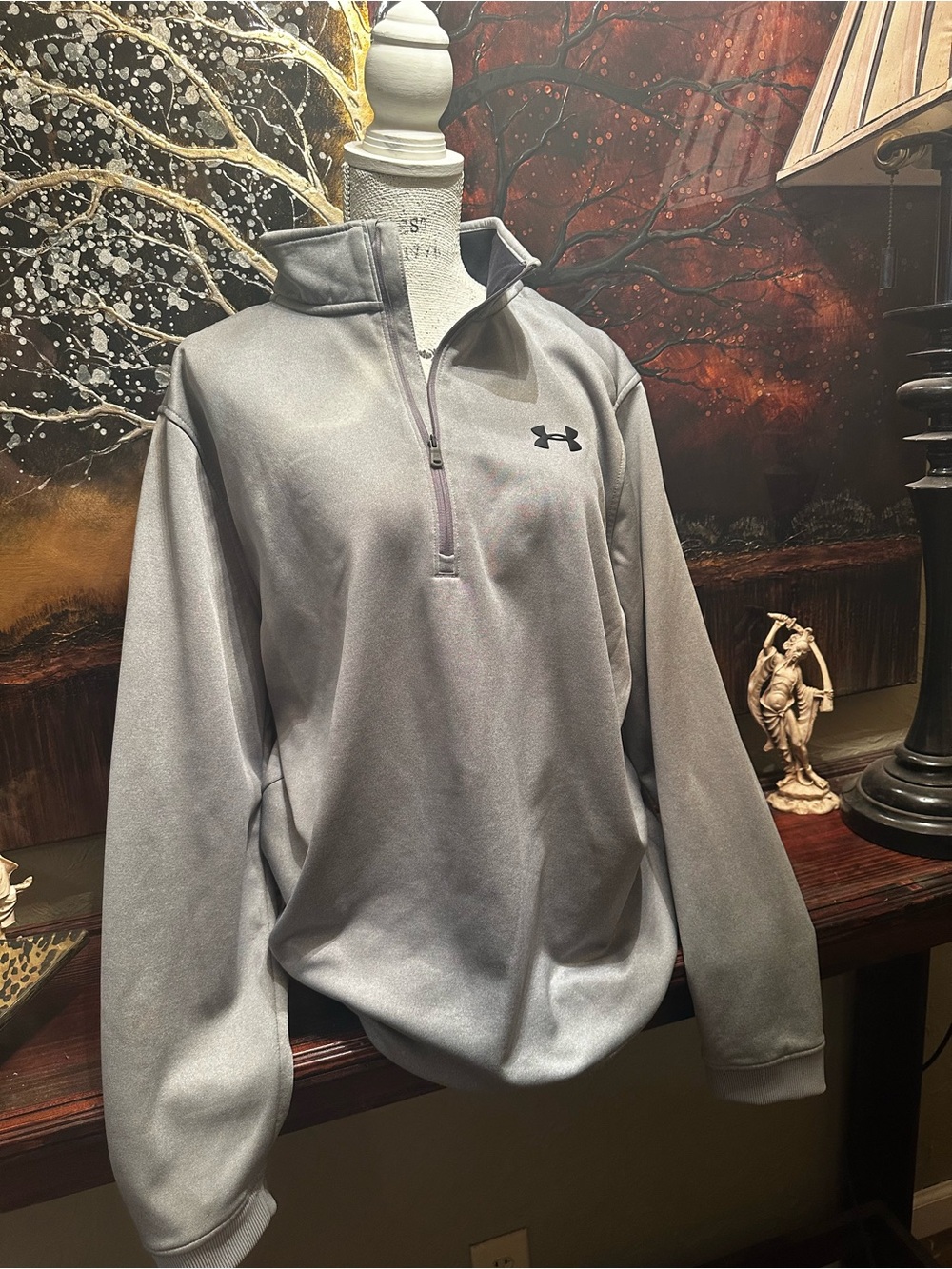 Under Armour Light Gray 1/4 Zip Pullover